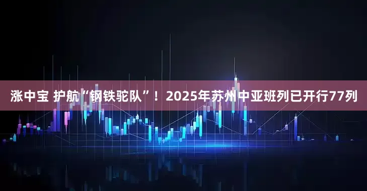 涨中宝 护航“钢铁驼队”！2025年苏州中亚班列已开行77列