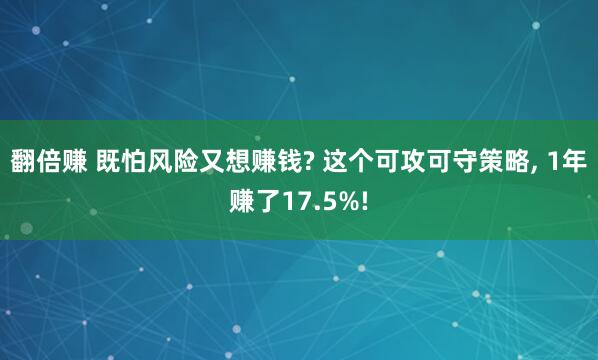 翻倍赚 既怕风险又想赚钱? 这个可攻可守策略, 1年赚了17.5%!